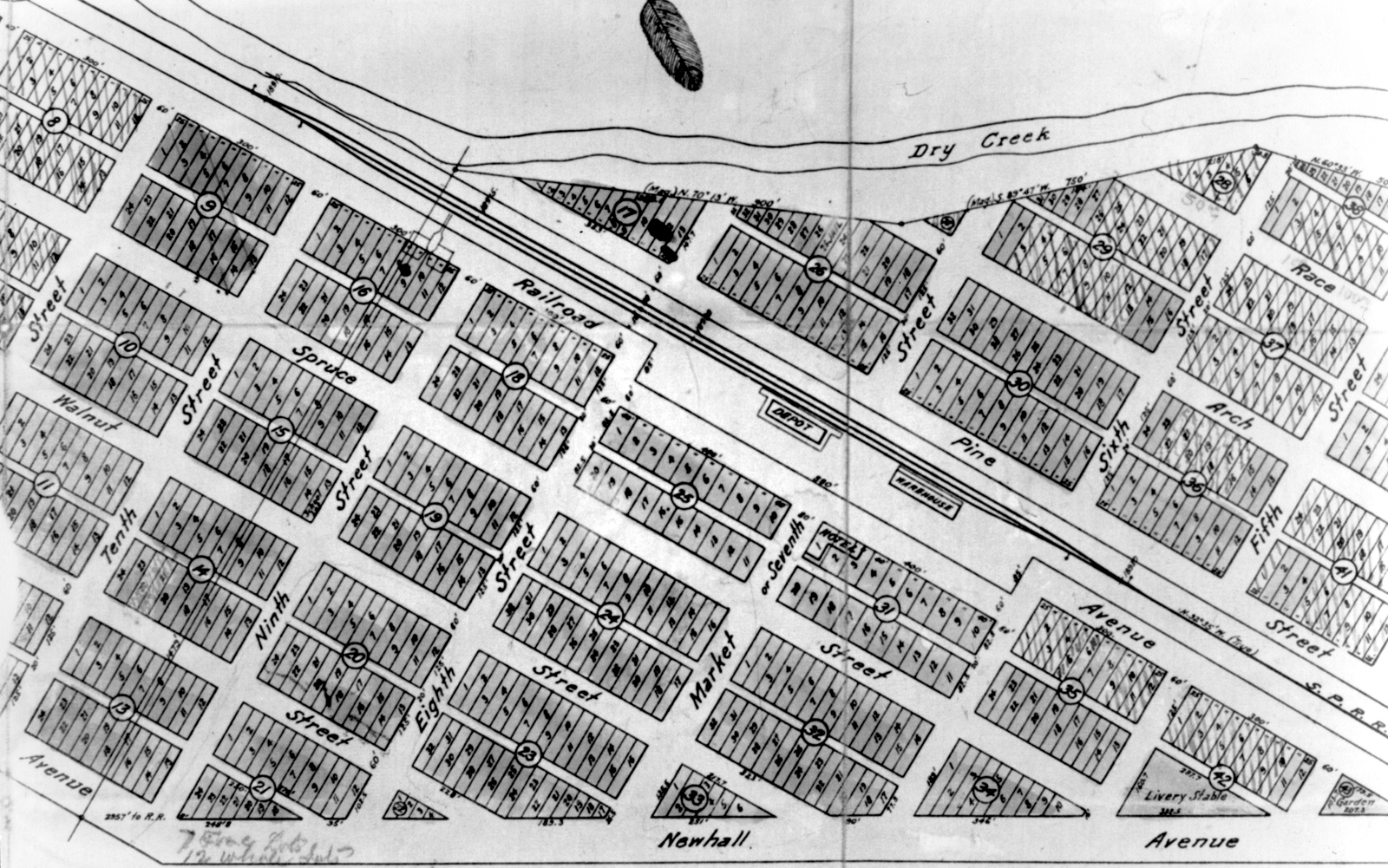AP2632 Newhall Newhall Plat Map, 1889 (Detail)