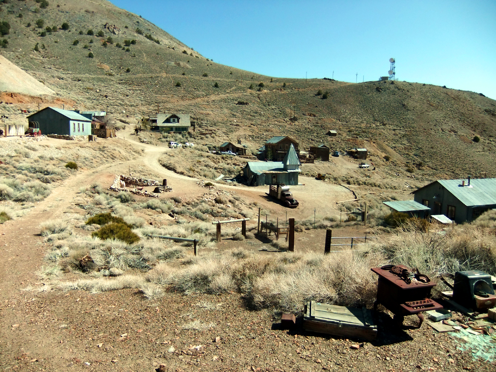 LW2373c Mojave Desert Cerro Gordo Mining Camp